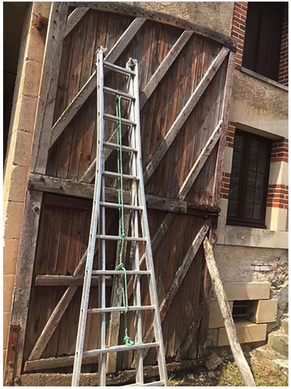 Bill’s newest project: A set of old doors at his home in the French countryside