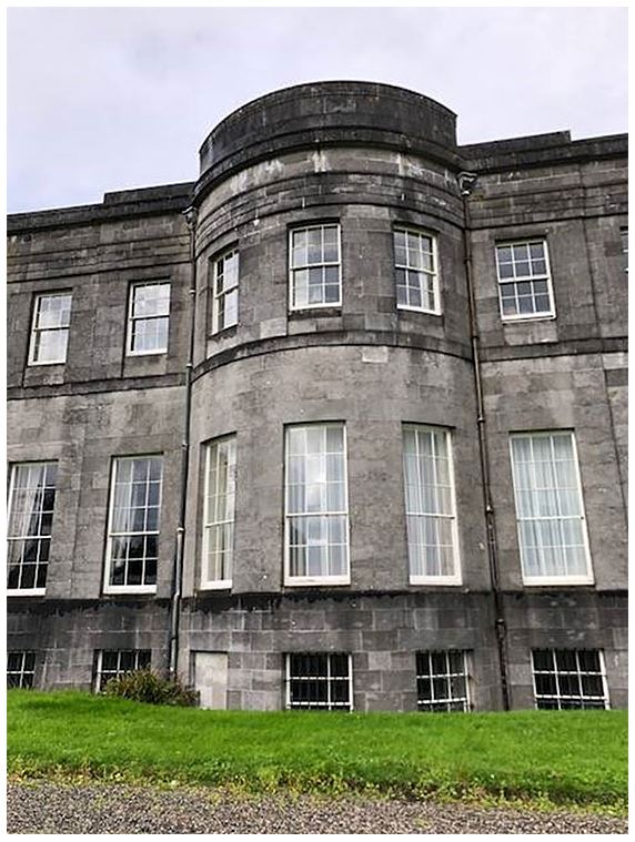 The façade of Lissadell House in County Sligo, Ireland