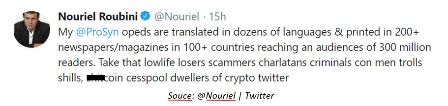 @Nouriel | Twitter