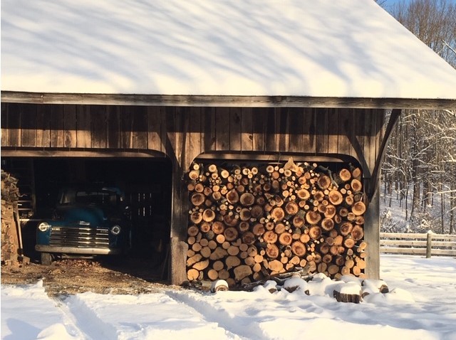 Fire Wood On Our Snowy farm