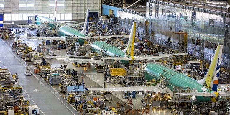 Boeing'’'s factory in Renton, Washington, where 737s are made. Source: Seattle Times.