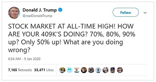 Deep State Iran Trump Tweet Stock Market
