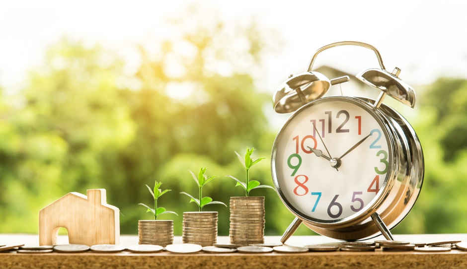 Family Trust Alarm Clock and Coins Wealth Trusts Alarm Clock and Coins